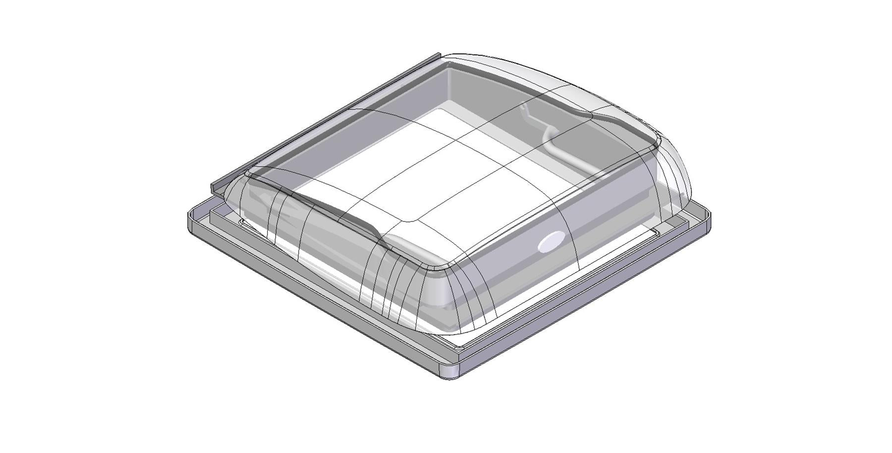 Dethleffs Mini Heki Roof Hatch 400mm x 400mm - White
