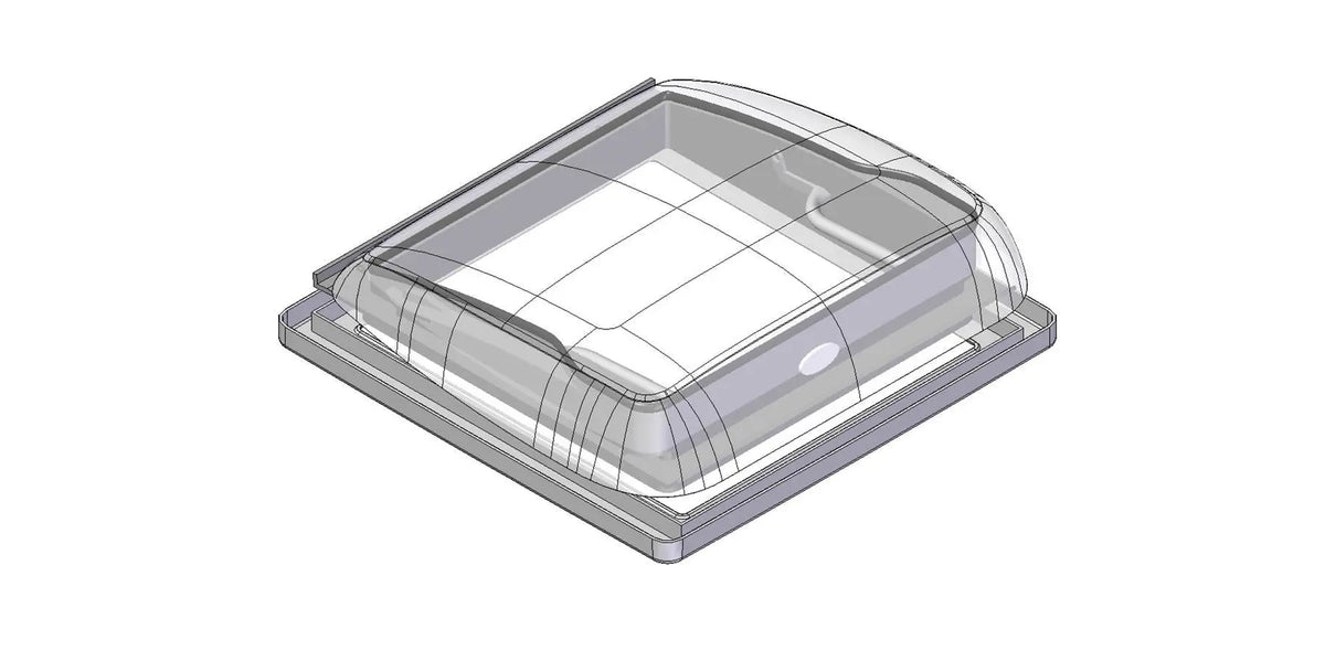 Dethleffs Mini Heki Roof Hatch 400mm x 400mm - White Dethleffs