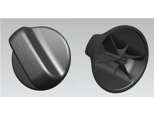 A pair of Dethleffs motorhome handwheels for backrests.