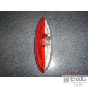 A red Elddis end outline side marker light.