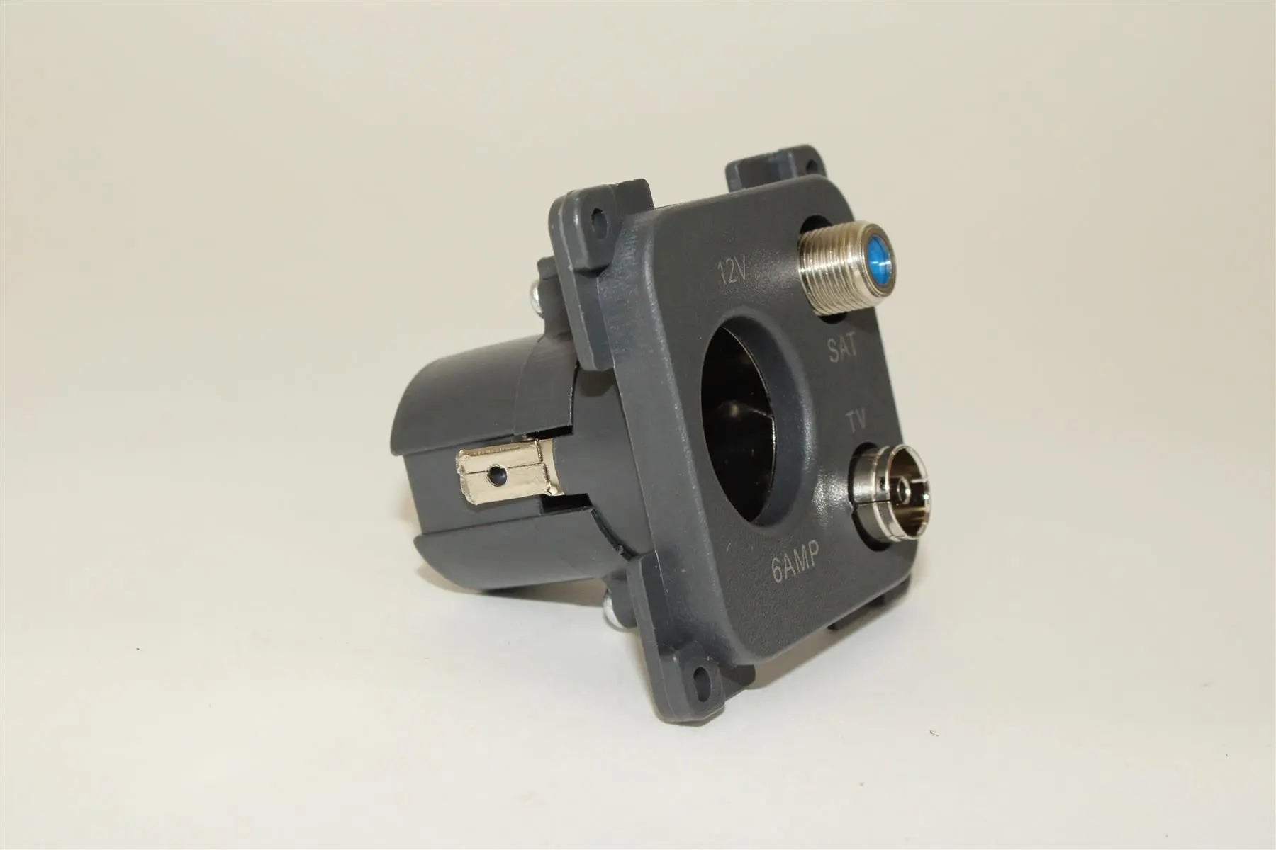 C-Line 12 Volt, TV and Satelite socket in Dark Grey C-Line