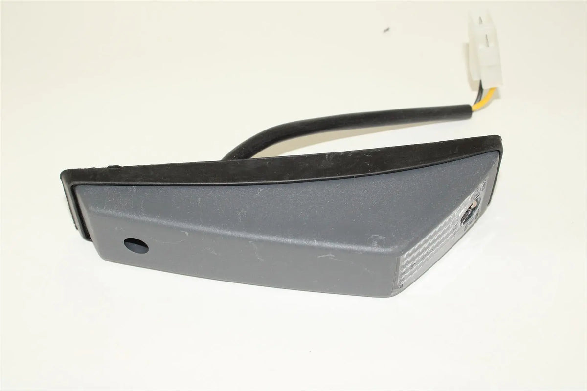 A transparent Roller Team motorhome front marker light in a black plastic case.