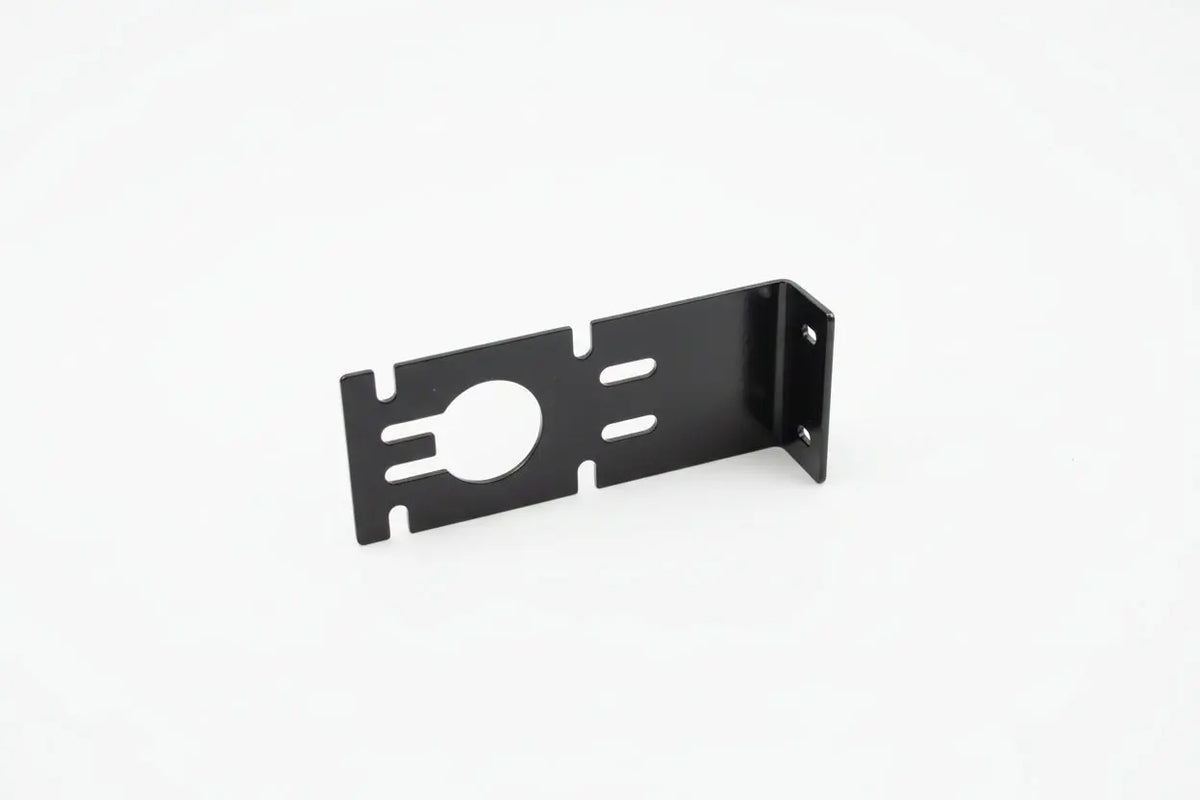A black Elddis motorhome rear bumper bracket.