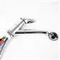A chrome Dethleffs motorhome washroom mixer tap.