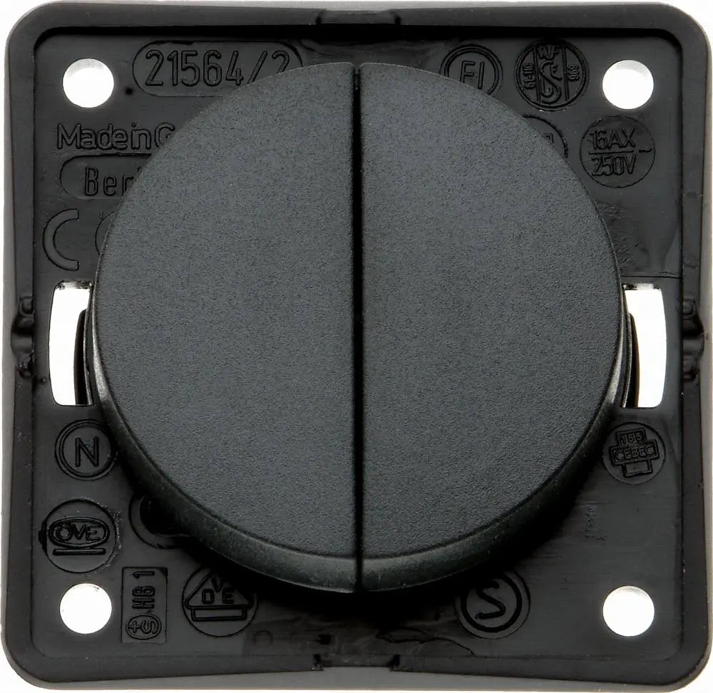 Berker Anthracite Double On/Off Switch 12V Berker