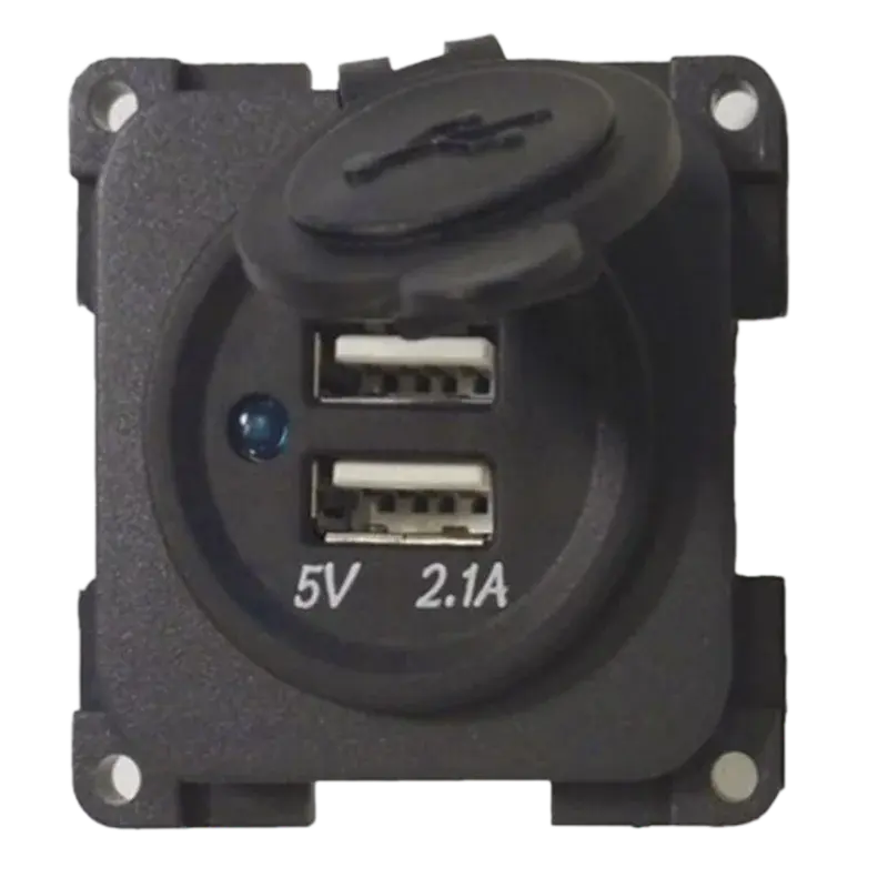CBE Double USB Charger with cover. Grey CBE