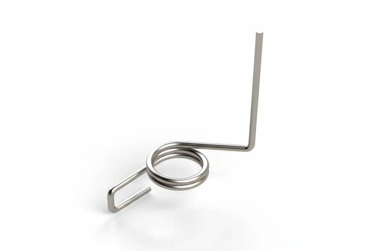 A chrome Dethleffs motorhome door spring.