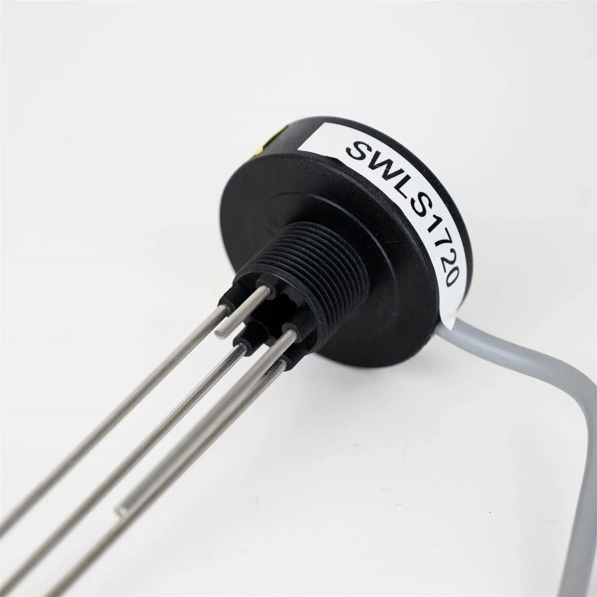 A black Dethleffs motorhome fresh water level sensor.