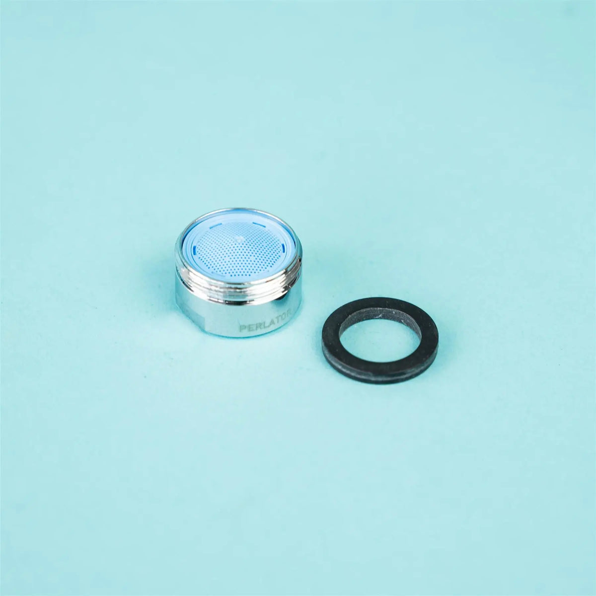 A chrome Dethleffs motorhome tap filter.