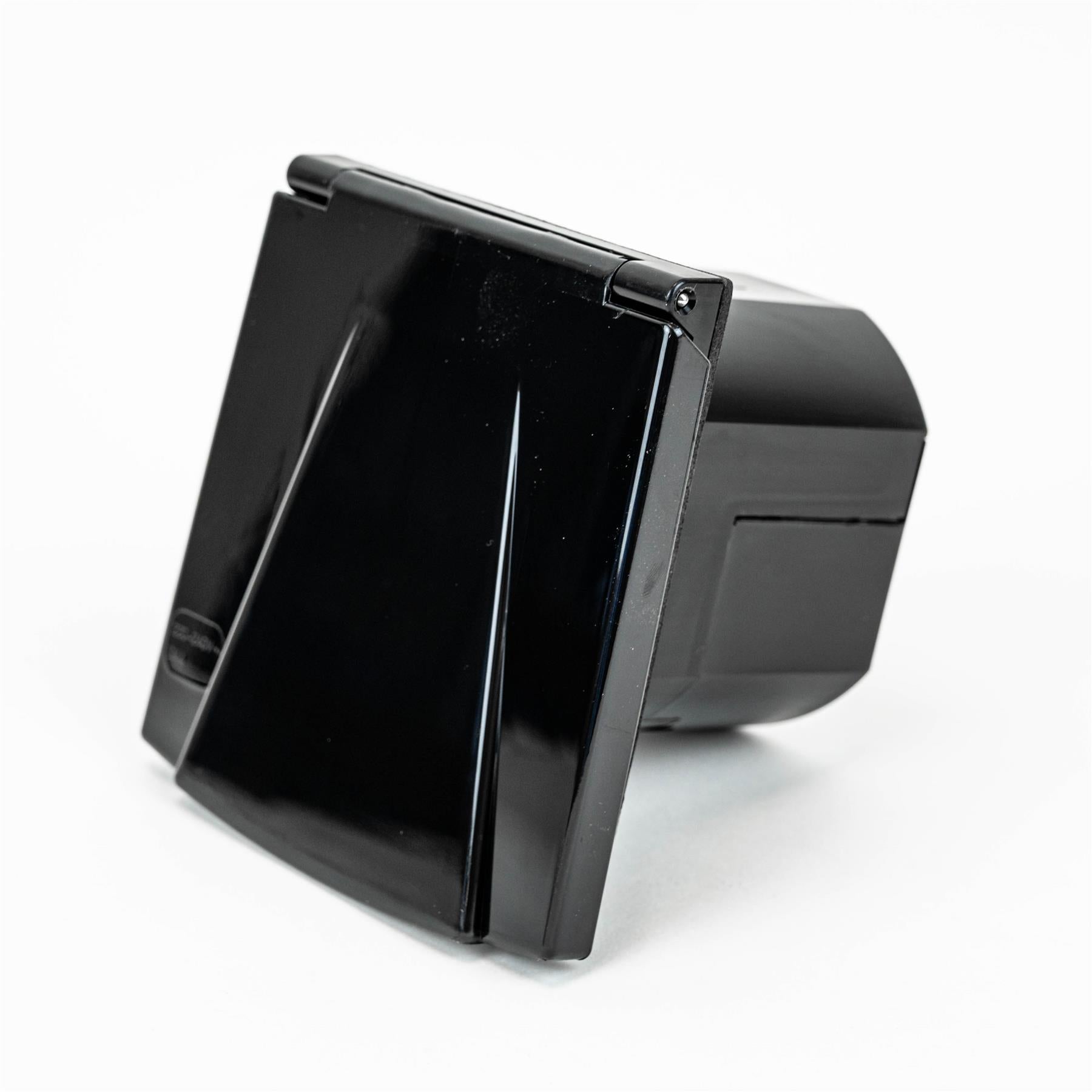 Mains Inlet, Flush Fitting - Black