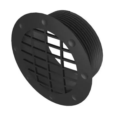 Black vent on a white background