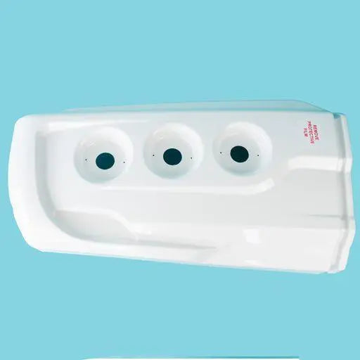 A white Auto-Trail F-Line motorhome N/S bumper.