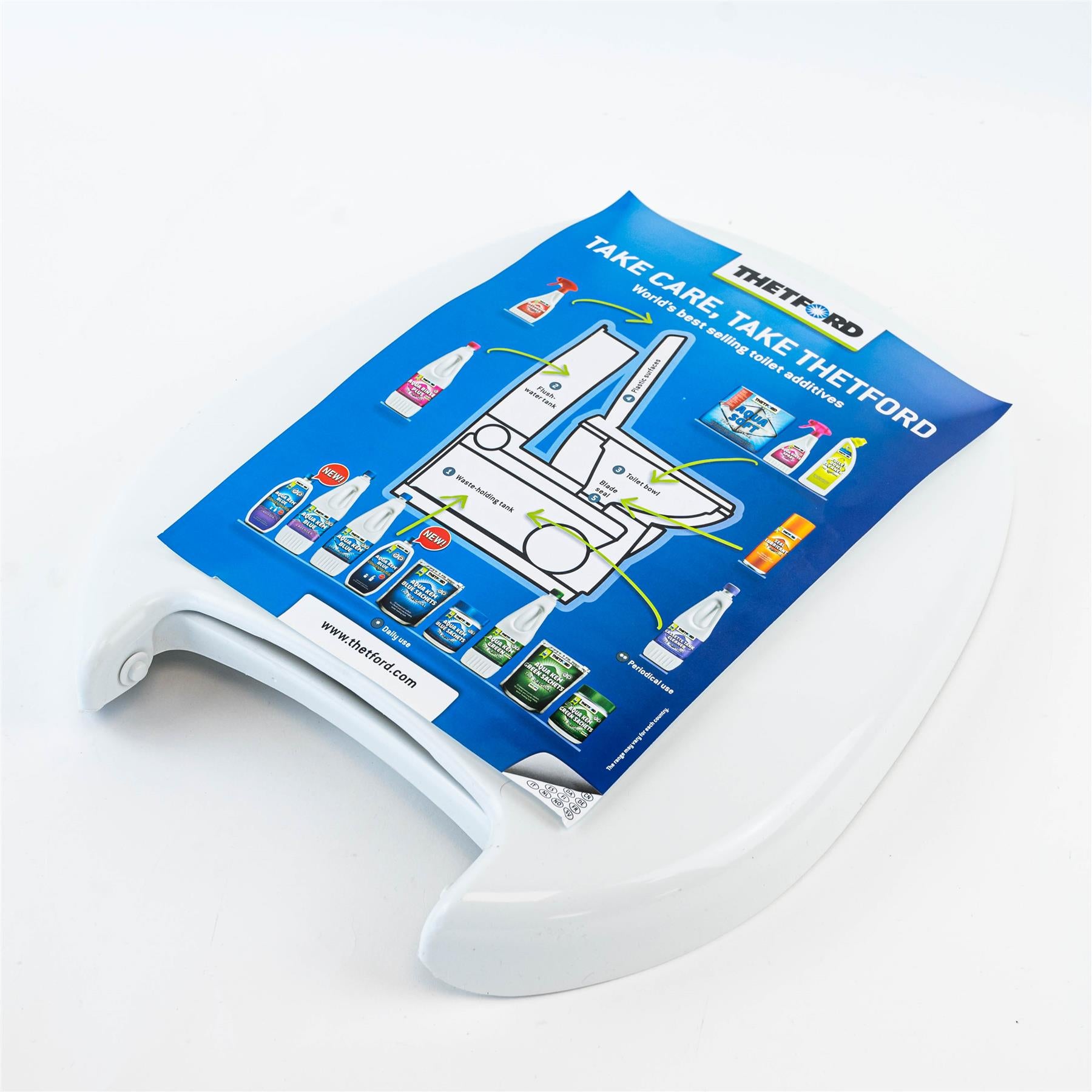 Thetford C200CS/CW White Plastic Toilet Seat and Lid