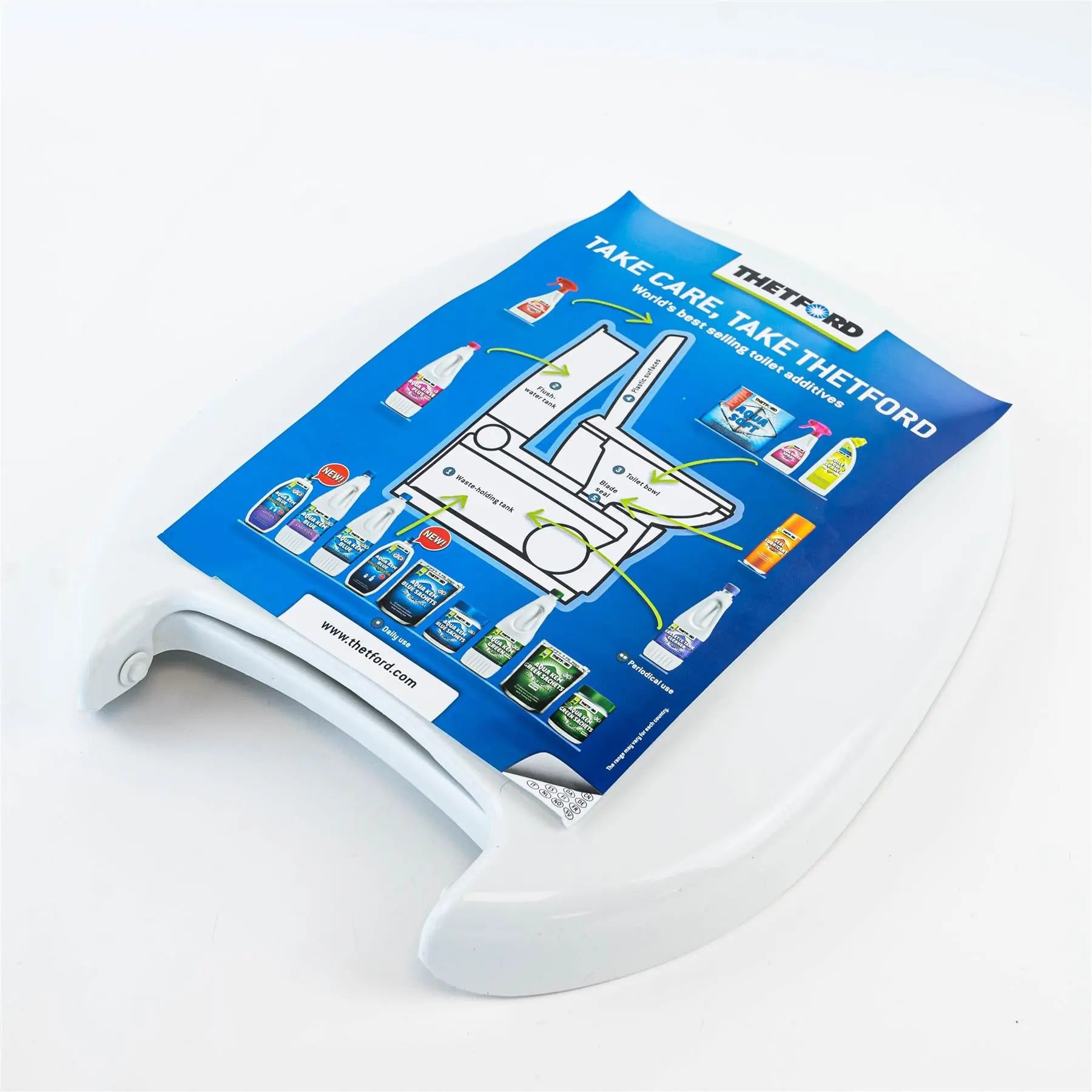 Thetford C200CS/CW White Plastic Toilet Seat and Lid Thetford