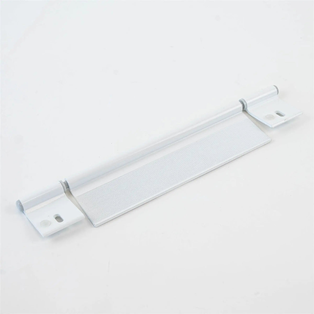 A white Roller Team motorhome garage door hinge.