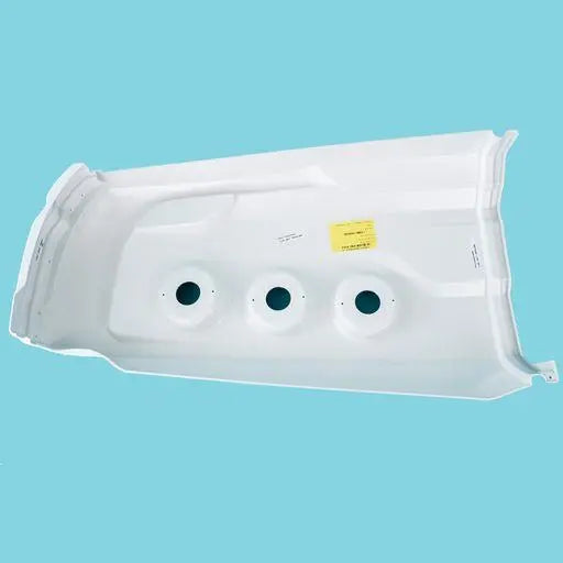 A white Auto-Trail F-Line motorhome N/S bumper.