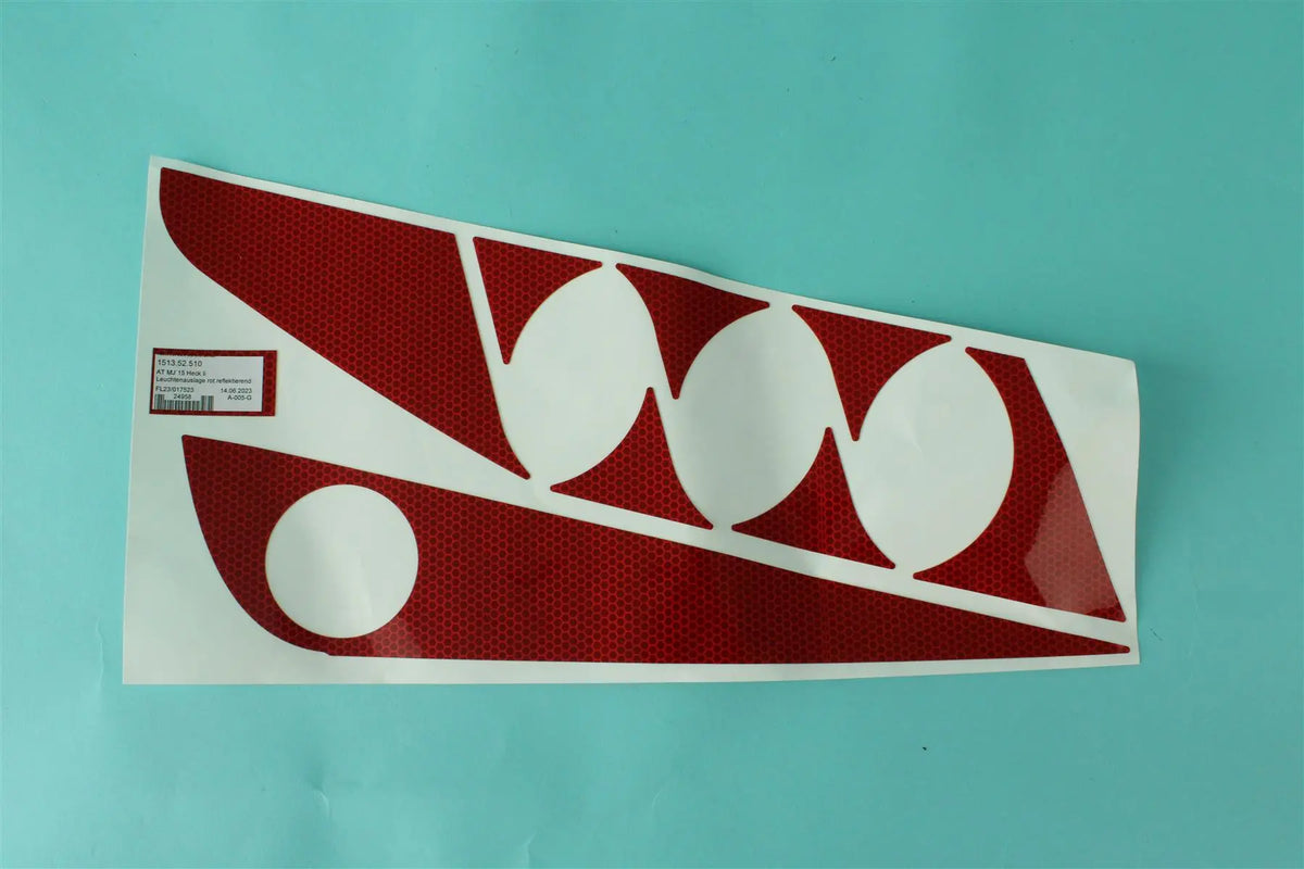 Red Dethleffs motorhome nearside rear vinyl decal stickers.