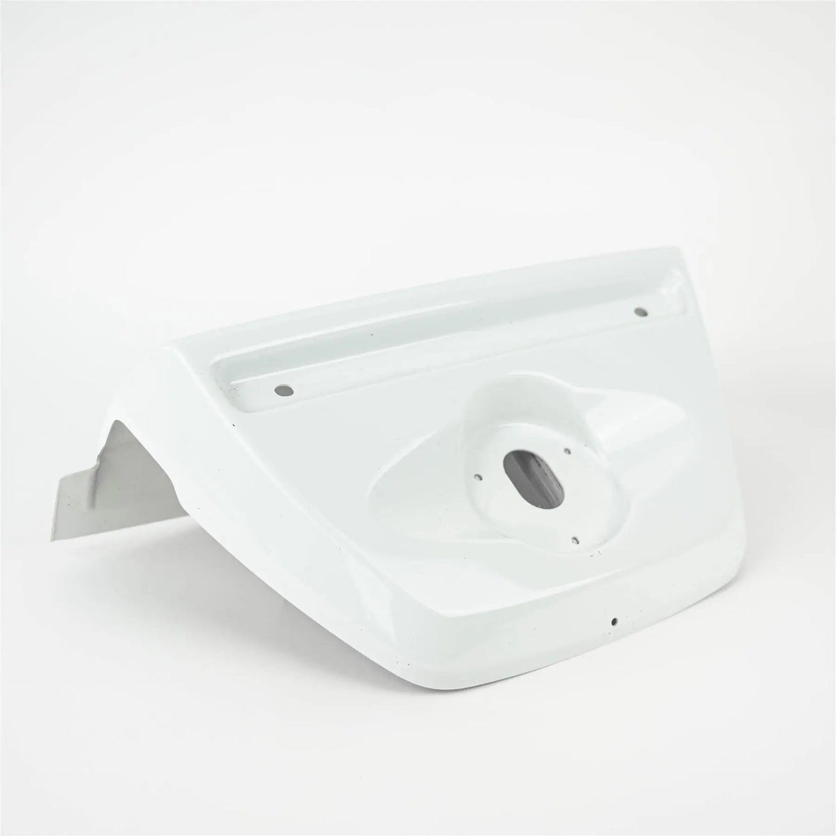 A white Elddis motorhome rear camera pod.