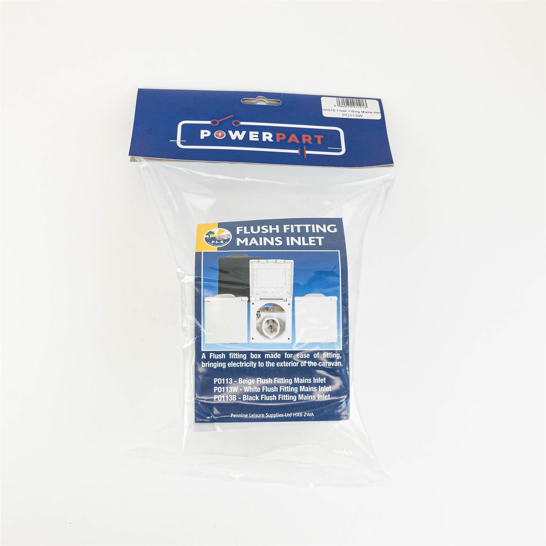 Mains Inlet Flush Fitting - White