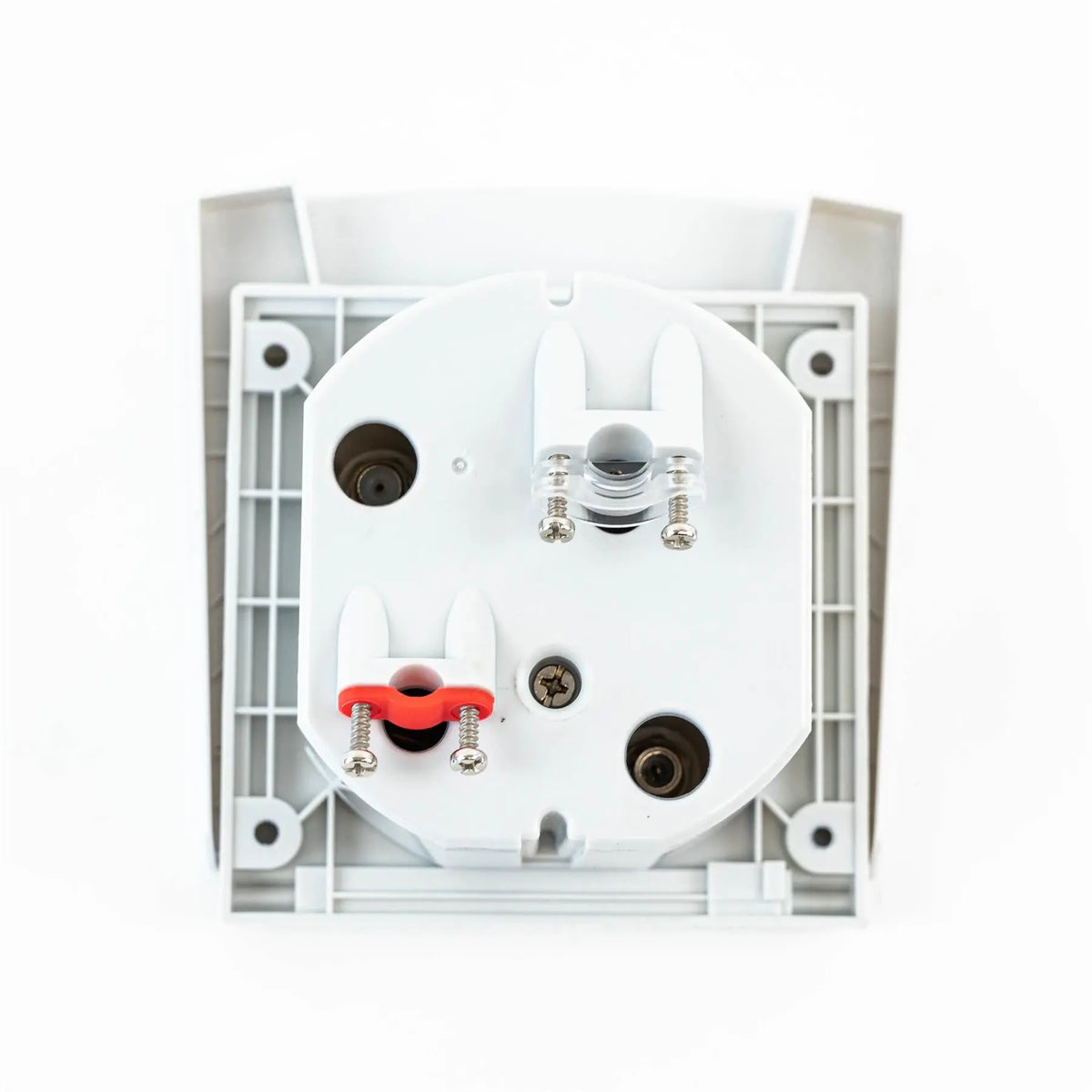 A white Dethleffs motorhome European multimedia socket.