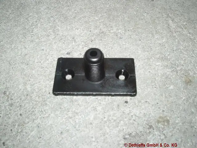 A black Dethleffs motorhome wheel arch trim bracket.