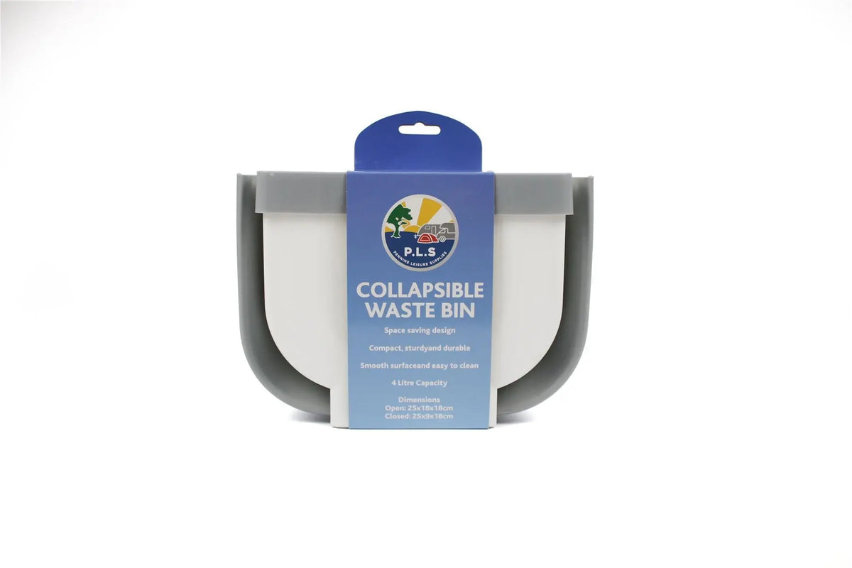 Small Collapsible Waste Bin - White/Grey Pennine Leisure Supplies