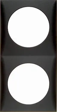 Berker W4 Flow Double/2 Gang Frame (Anthracite) Berker
