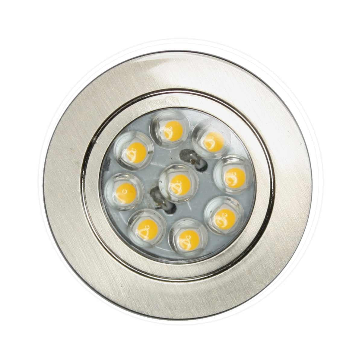Dimatic Recessed Downlight 45mm Brushed Nickel (12V / 1W / Warm White / IP20)