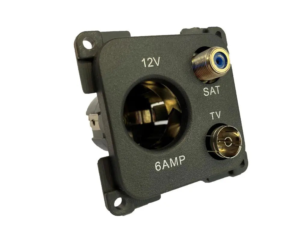 C-Line 12V + TV Socket Grey C-Line