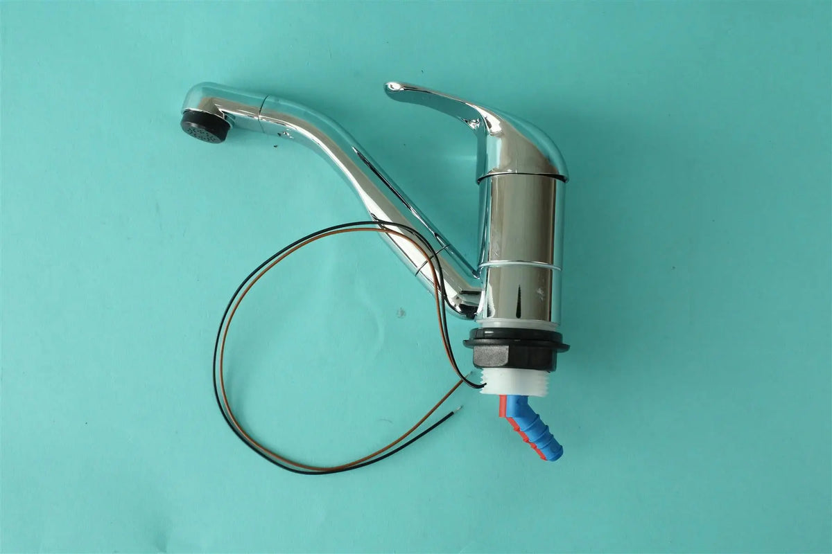 A chrome Dethleffs motorhome original sink tap.