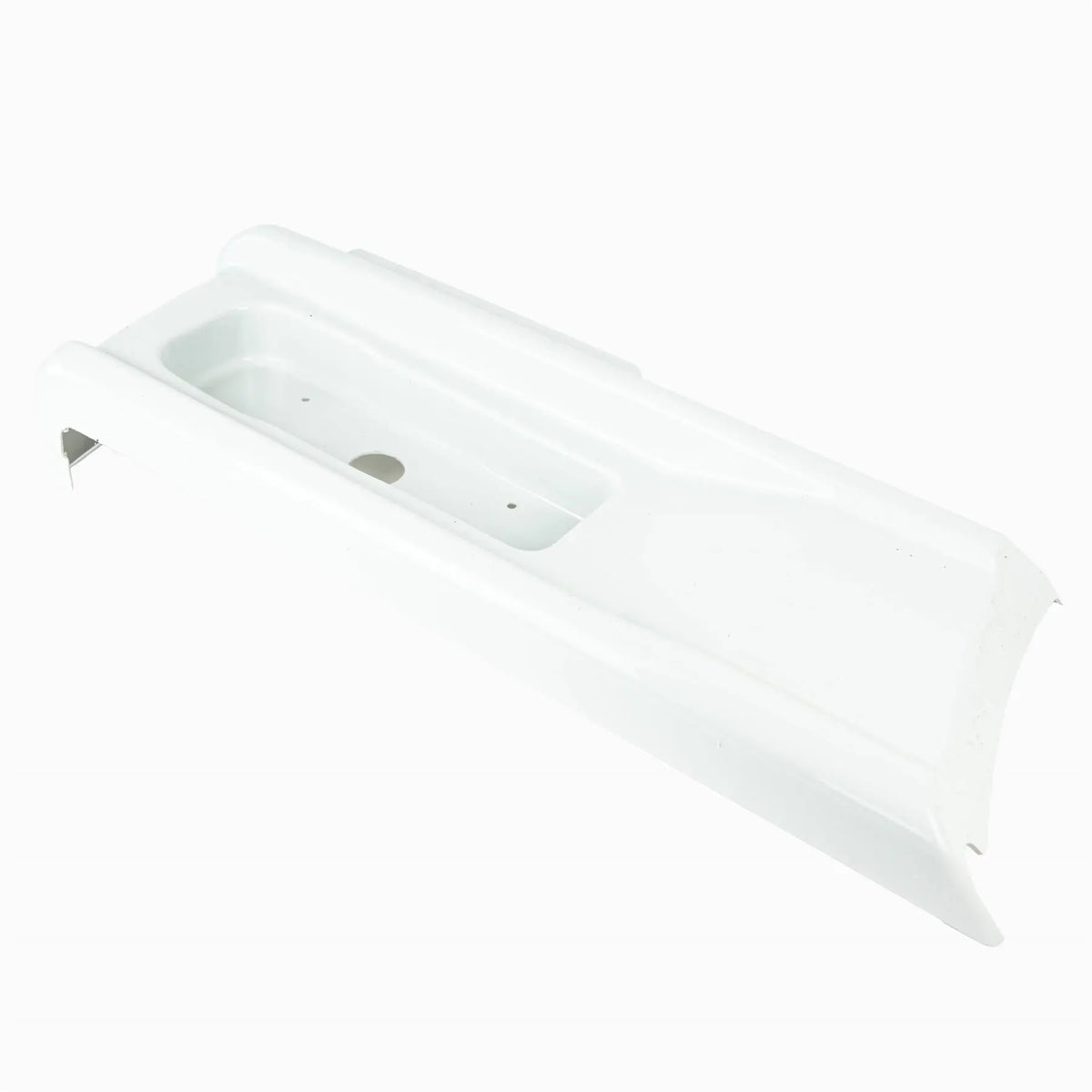 A white Elddis Encore rear nearside bumper light panel.