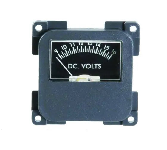 C-Line analogue 12v meter for battery monitoring and management. Finished in Dark Grey.