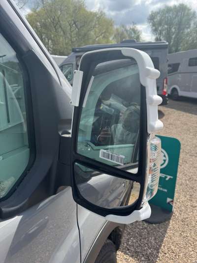 Milenco Transit Short Arm Mirror Protector Bumpers – Premium Wing Mirror Protectors 2014 onwards. White Milenco