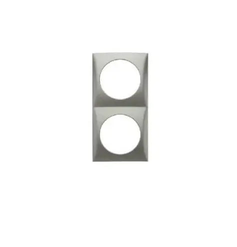 Double silver frame on a white background