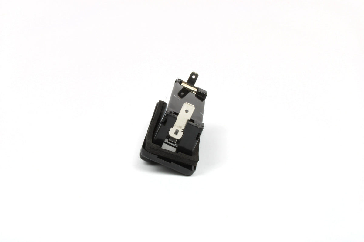 A black Roller Team motorhome number plate light.