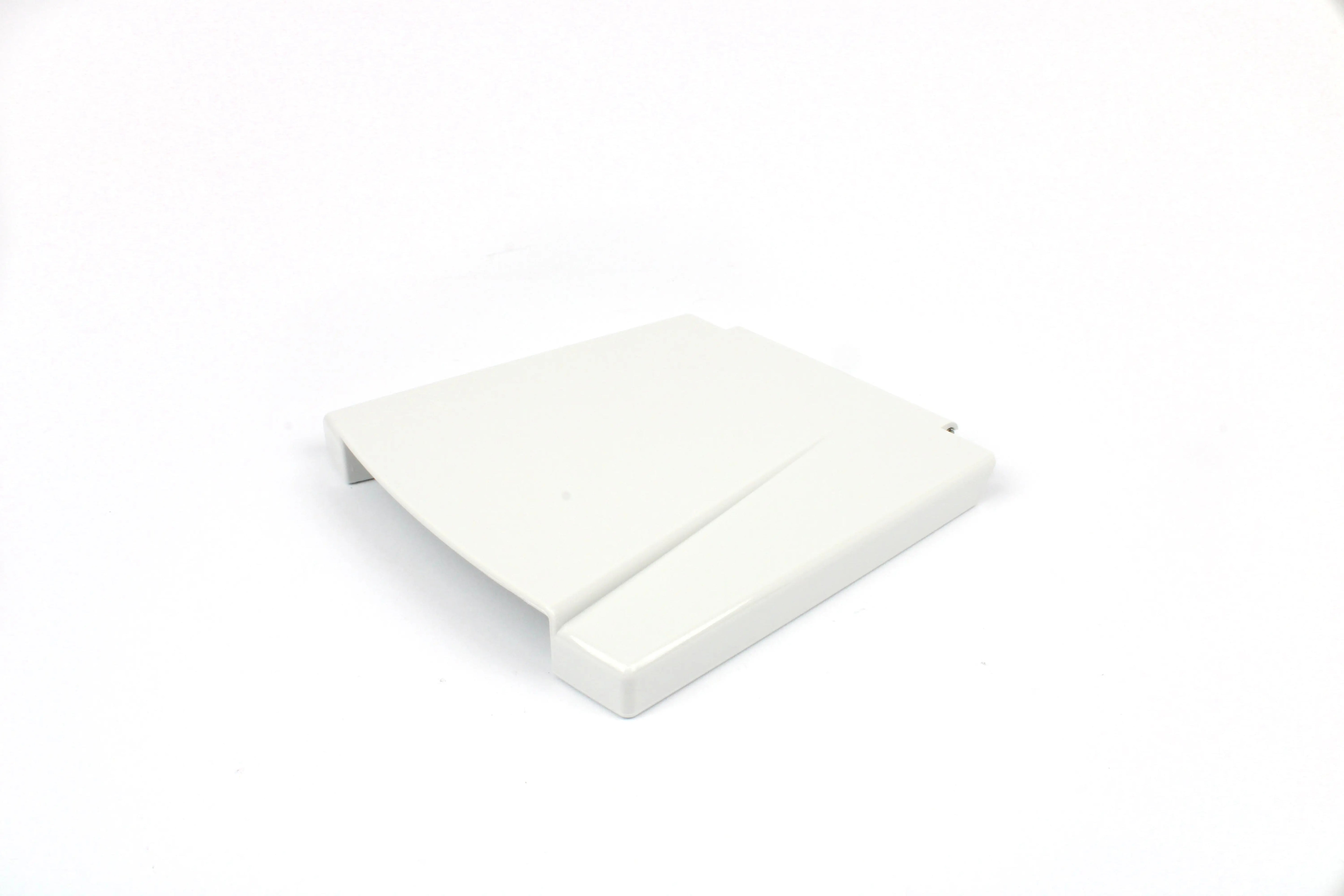 A white Dethleffs motorhome electrical inlet cover.