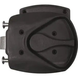 A black Roller Team motorhome internal door lock.