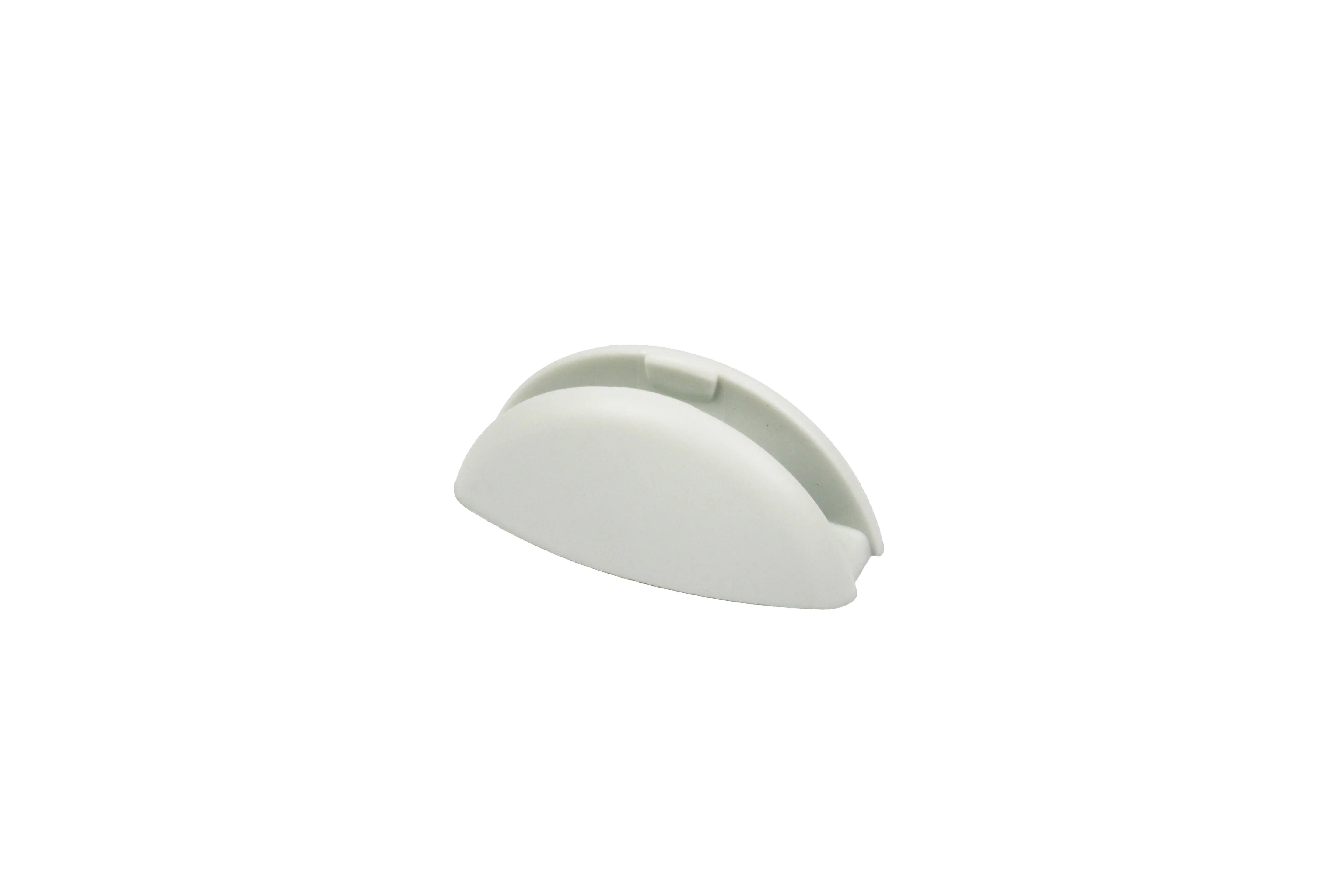 A white Dethleffs motorhome habitation door retainer catch.