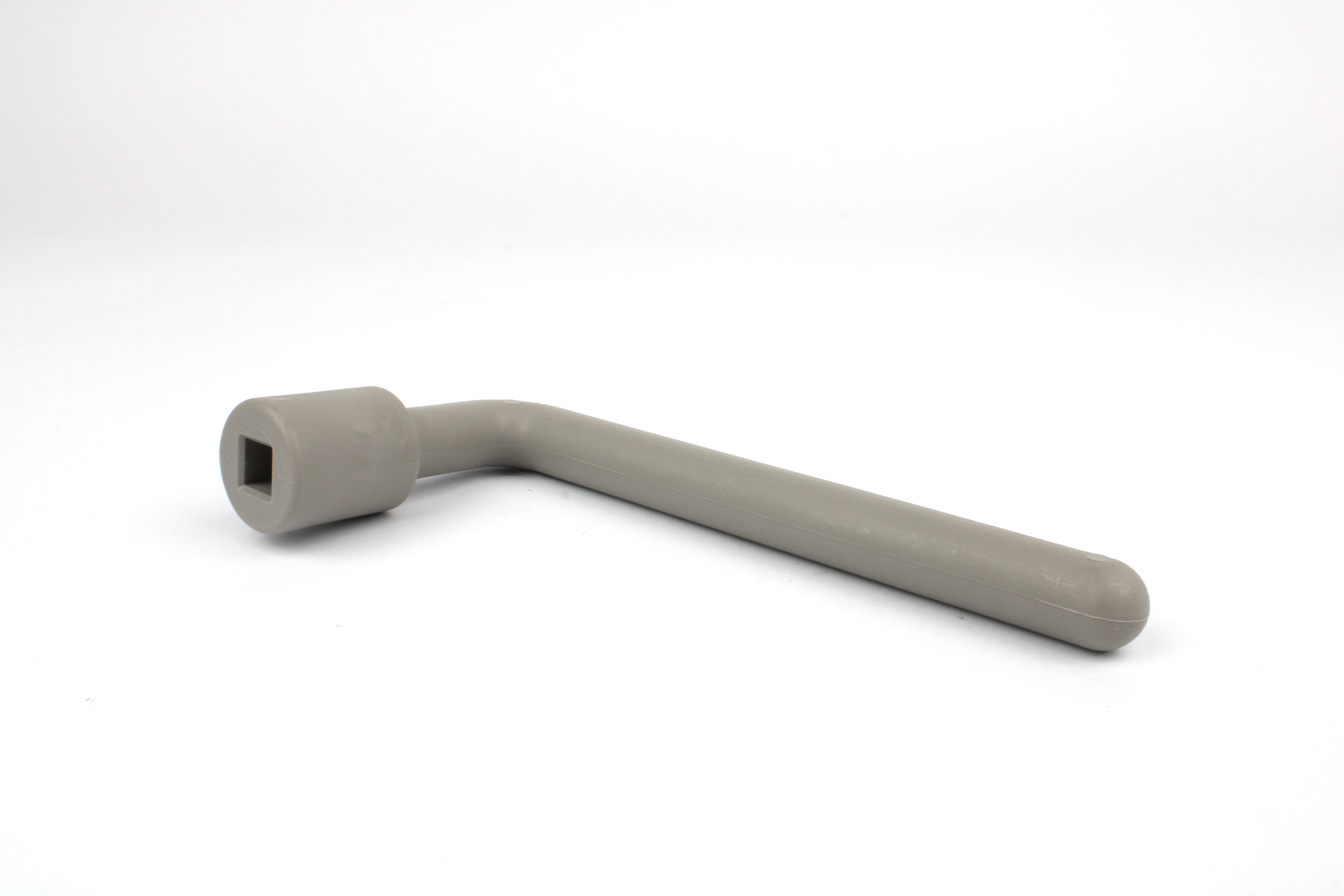 Grey waste handle socket on white background