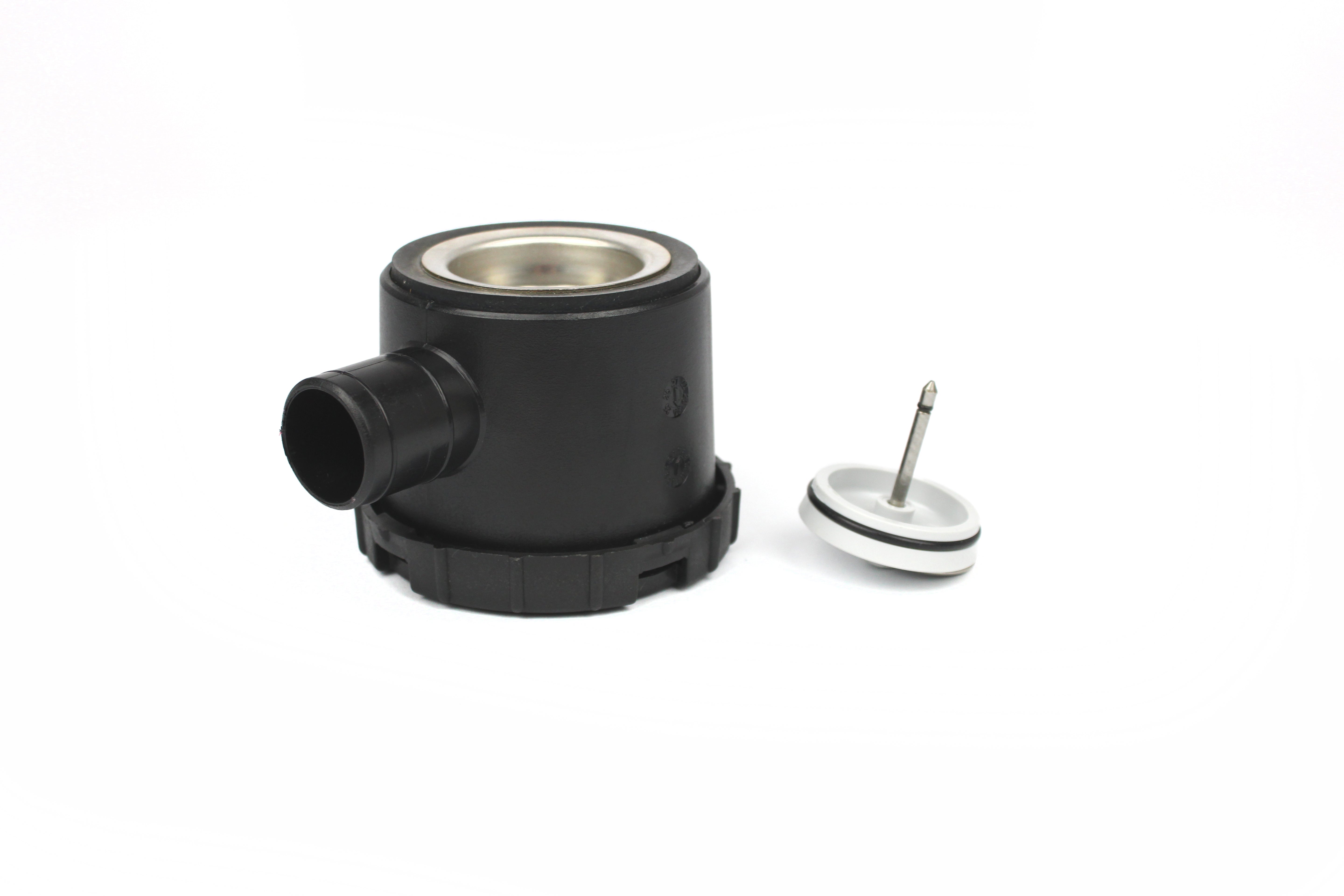 Black drain on white background