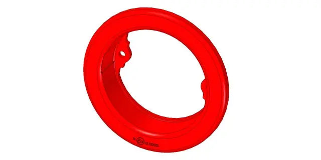 A red 65mm Jokon rear light unit reflector.