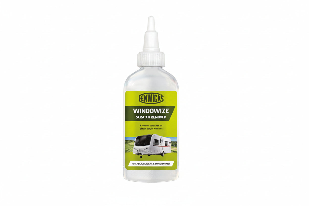 Fenwicks Windowize Scratch Remover bottle on a white background