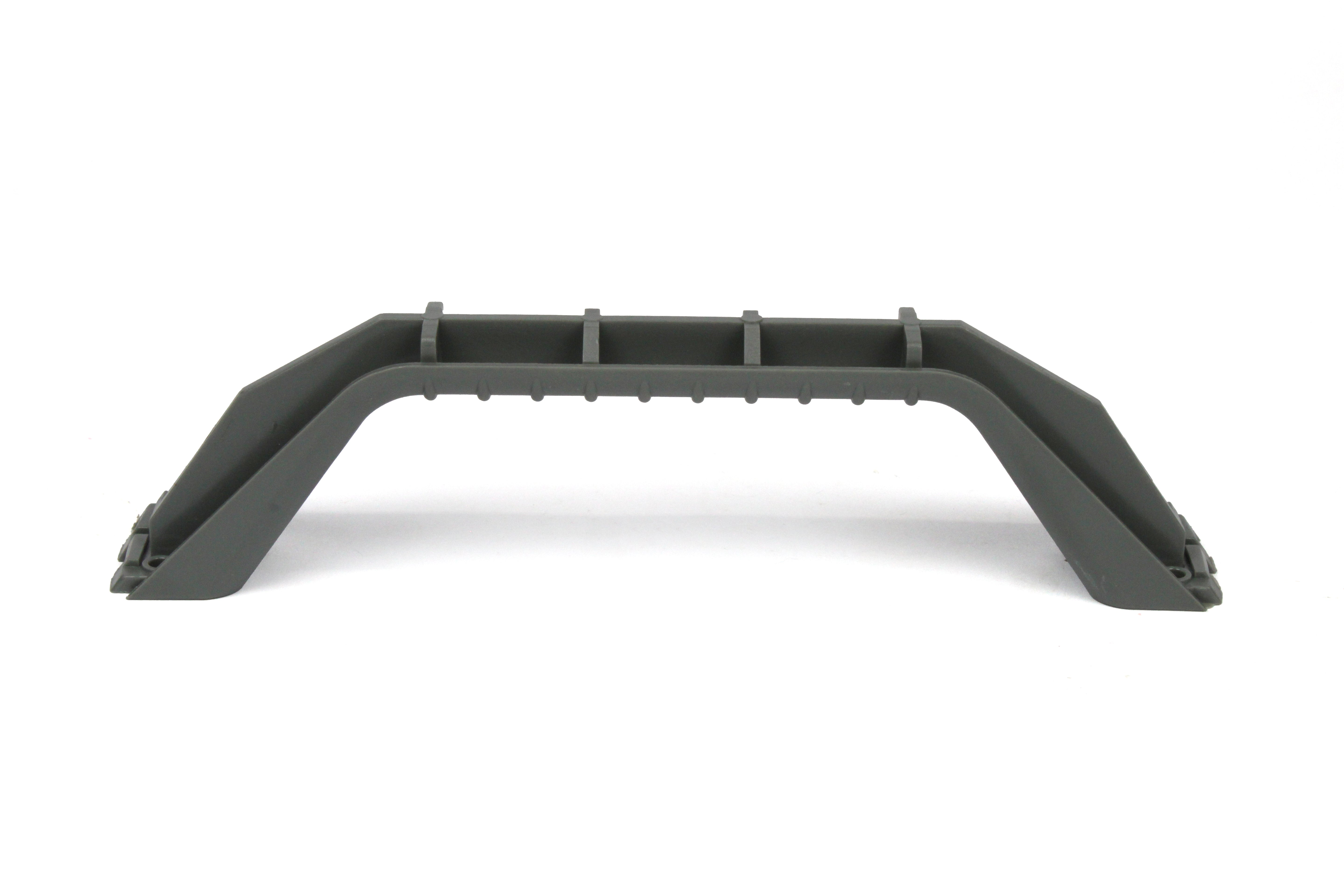 A grey Dethleffs motorhome bow type handle.
