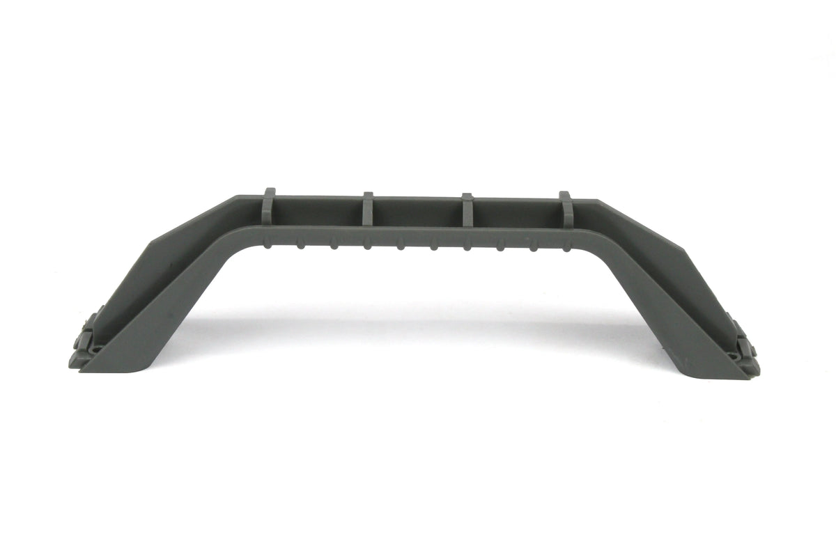 A grey Dethleffs motorhome bow type handle.