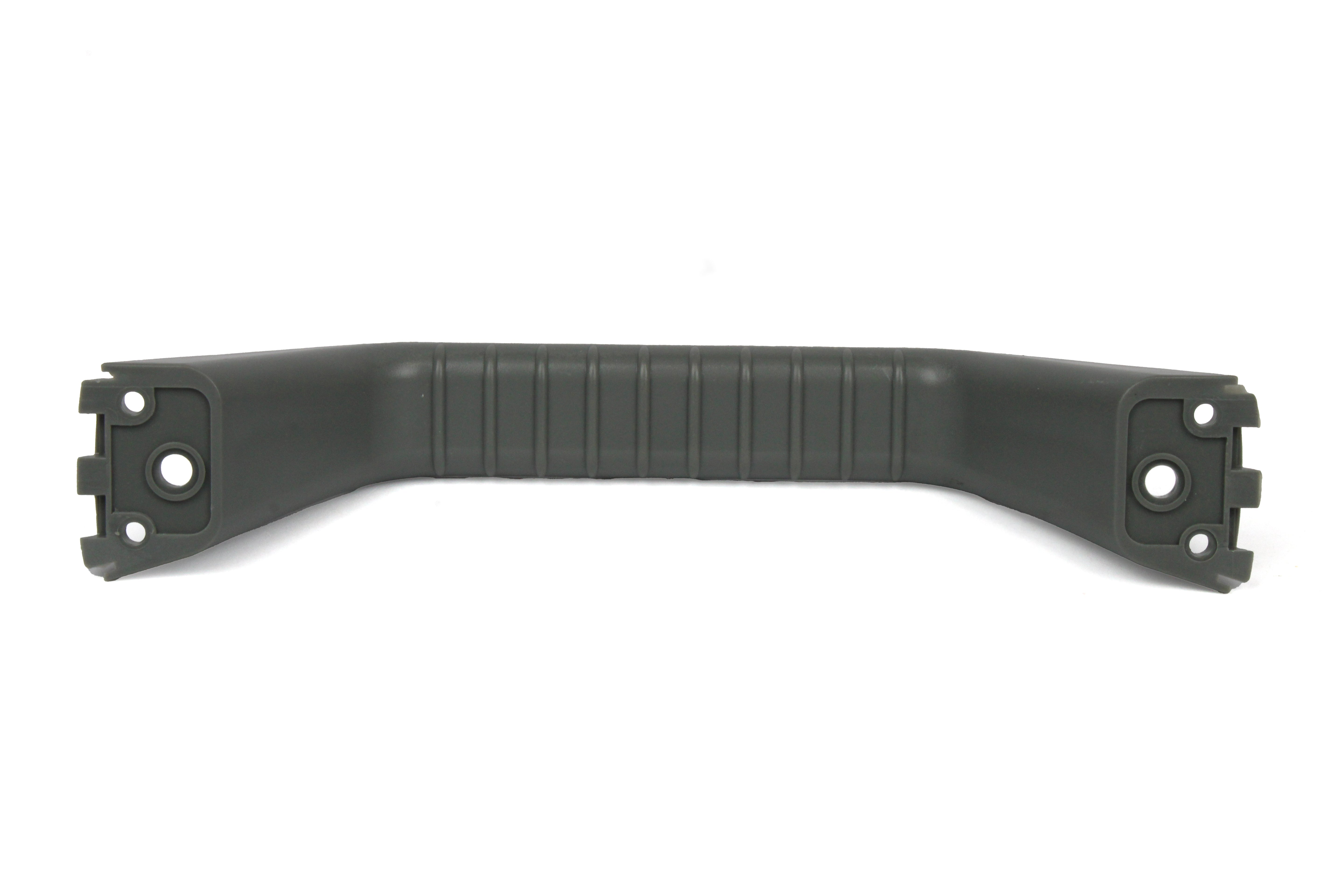A grey Dethleffs motorhome bow type handle.