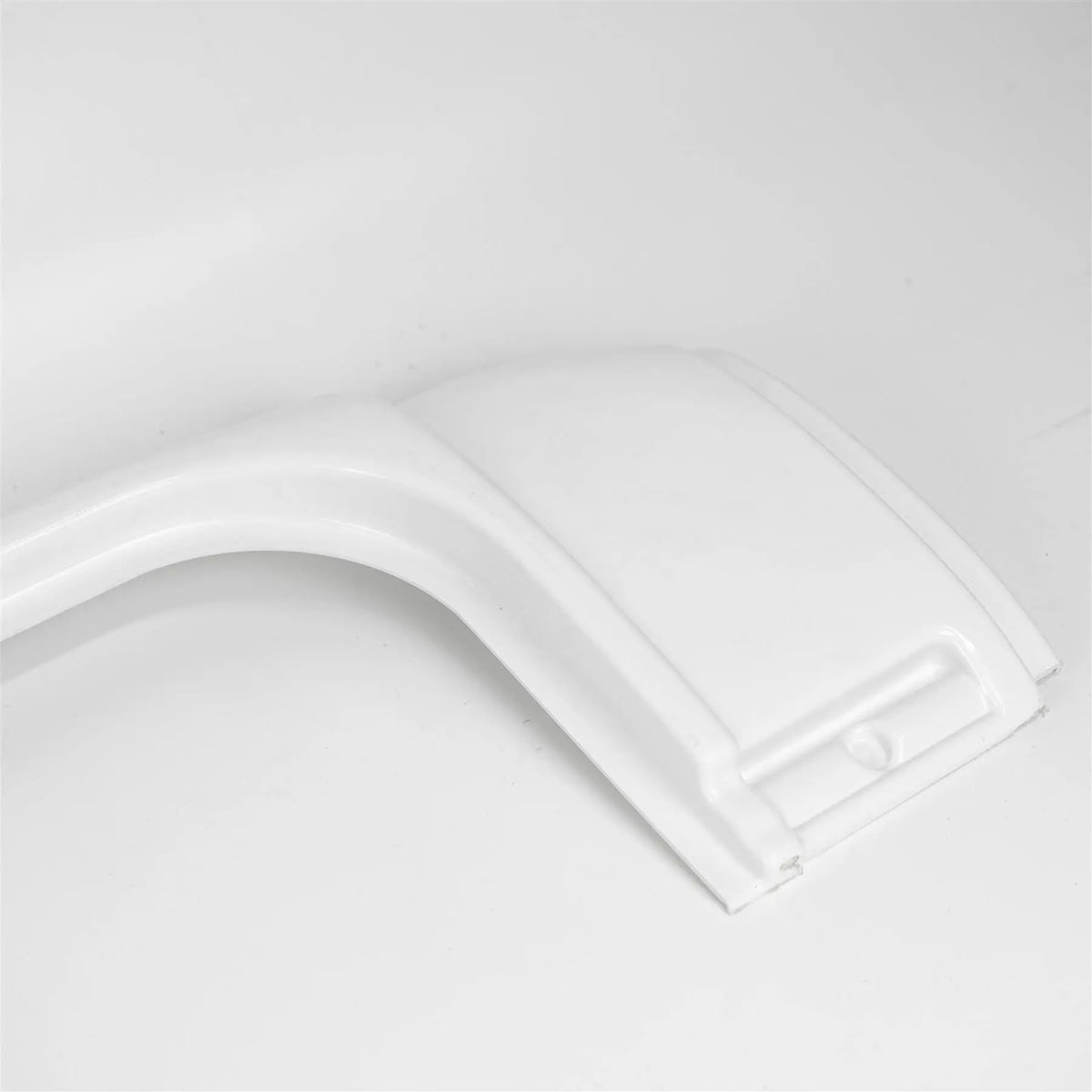 A white offside Roller Team motorhome garage skirt.