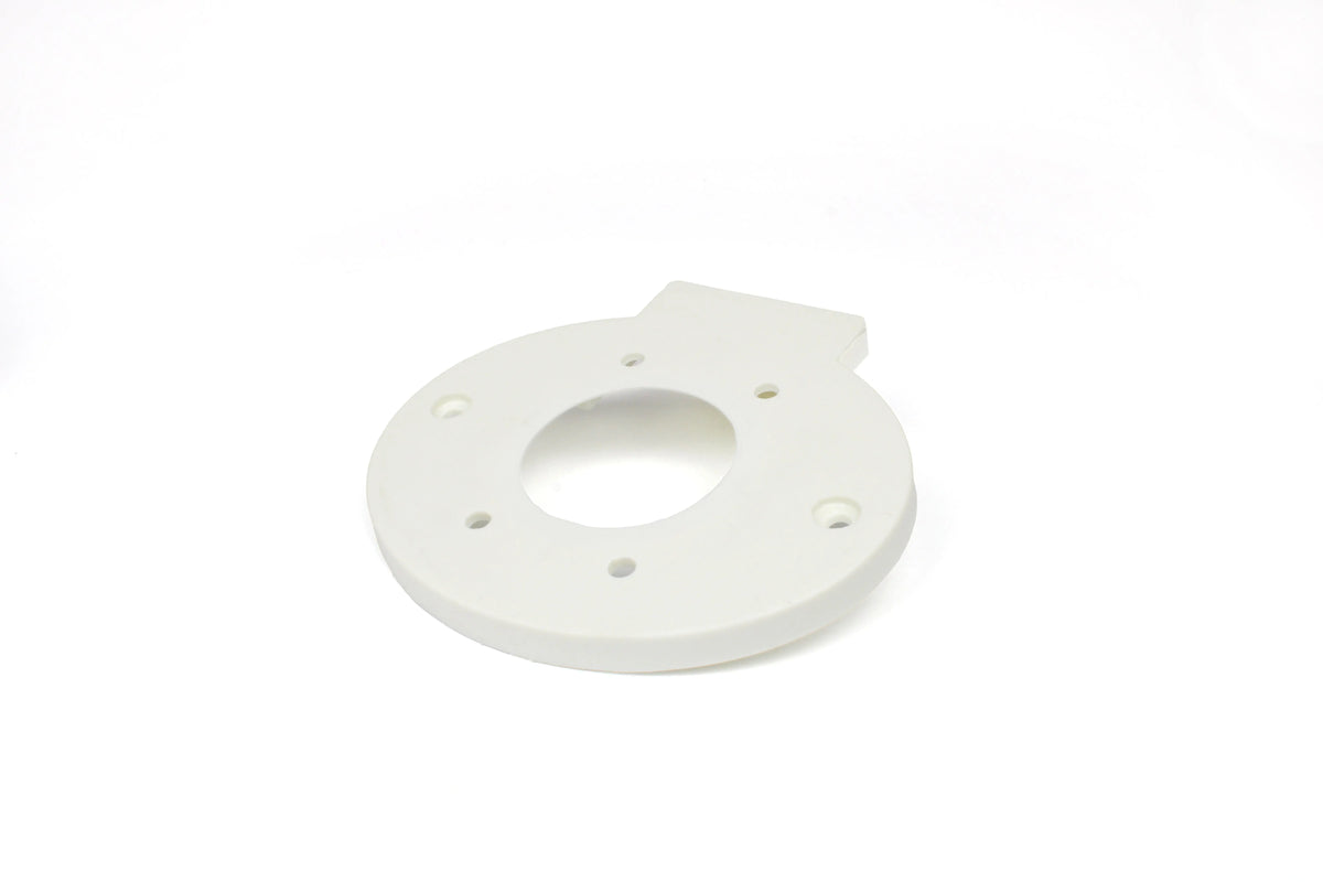 Part of door lock on white background