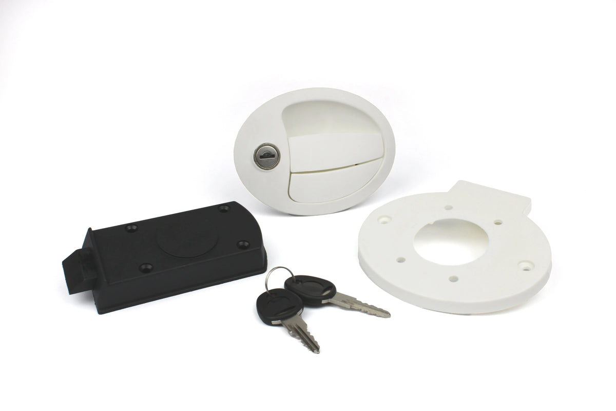 Door lock set on a white background