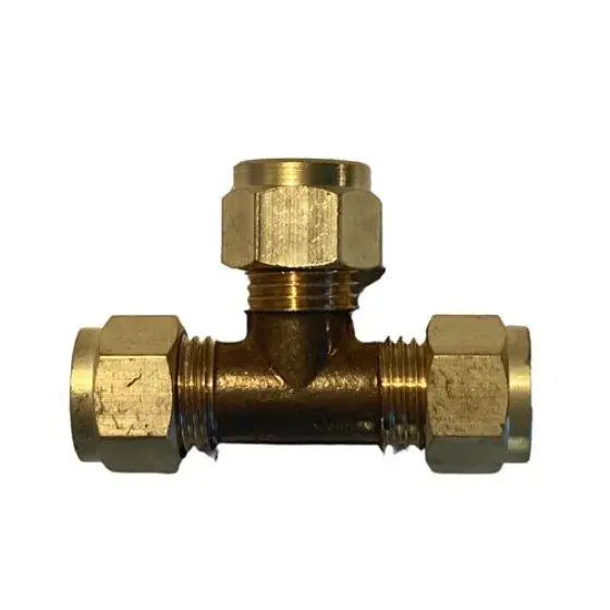 Gas Pipe T-Piece 10mm x 10mm x 8mm Pennine Leisure Supplies