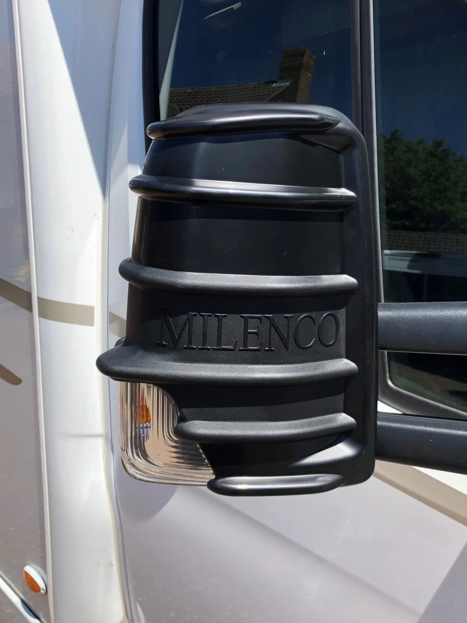 Milenco Mercedes Sprinter Motorhome Twin Arm Mirror Protectors (Black) Milenco